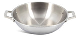 3-Ply Clad Stainless Steel Wok, 32-cm