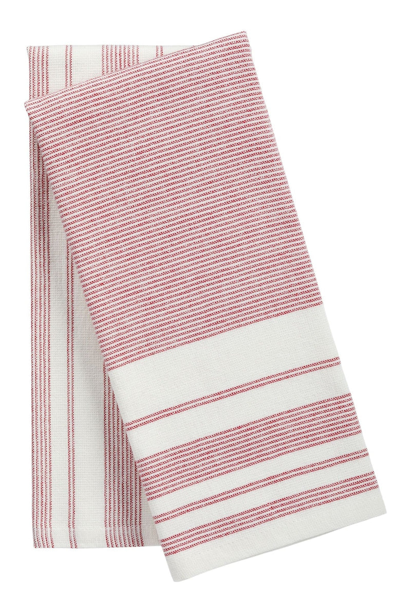 All-Purpose Striped Flatweave Terry Kitchen Towels, Red, 2-pk K5856