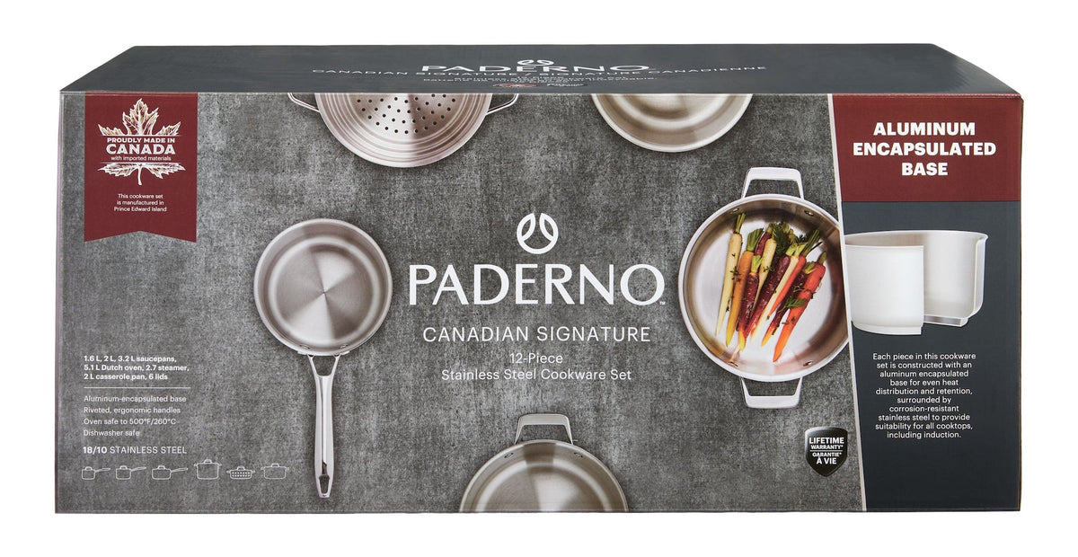 Canadian Signature Stainless Steel Cookware Set, 12-pc