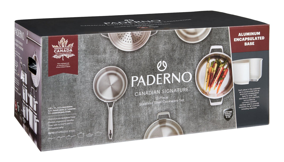 Canadian Signature Stainless Steel Cookware Set, 12-pc