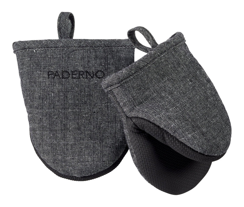 Neoprene Palm Mini Mitts, Black Chambray, One-Size, 2-pk F6718