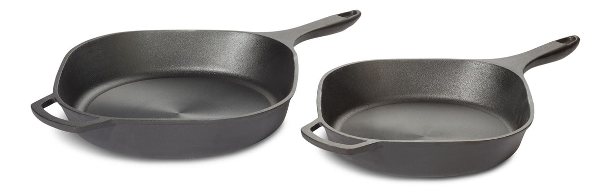 Pre-Seasoned Smooth Release Cast Iron Skillet, Oven Safe, Black, 12-in