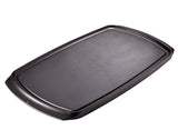 Signature Cast Iron Reversible Grill & Griddle, BBQ & Oven Safe, Black, 20-in x 10-in