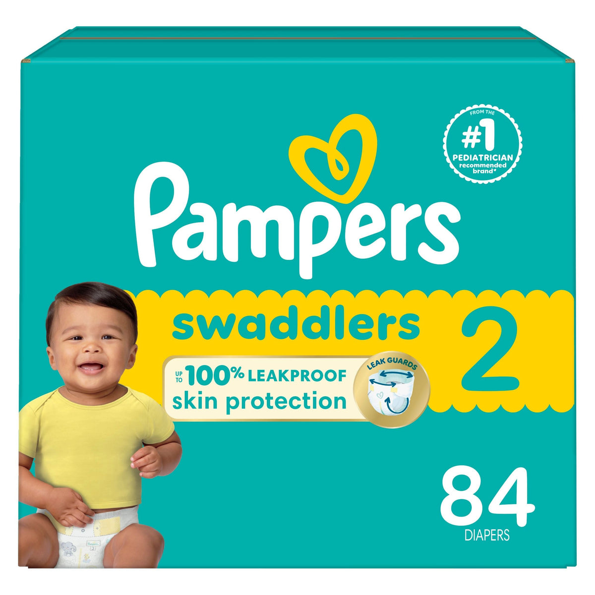 Swaddler Size 2 Leak-Free Baby Diapers, 84-pc