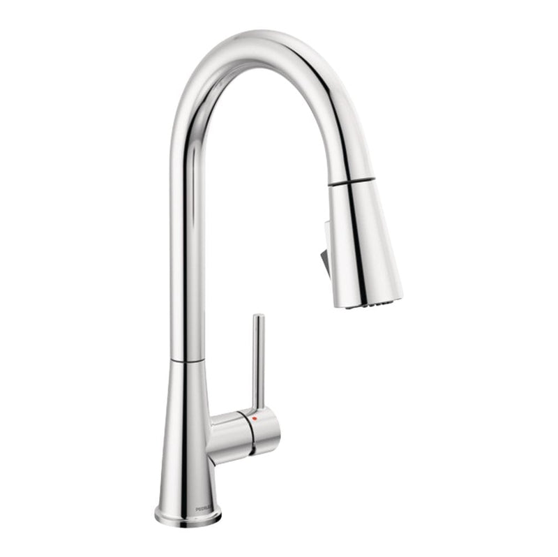Precept Single Lever Pull Down Kitchen Faucet with POWERinse, Chrome Q179