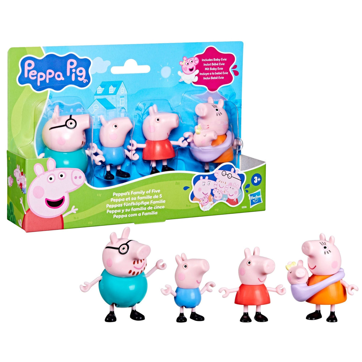Family Figure Playset for Ages 3+, 4-pc