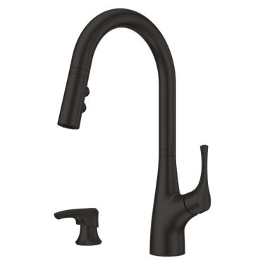 Arvada Pull-Down Kitchen Faucet, Matte Black A8944