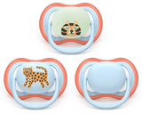 Ultra Air Pacifier 6-18 Months All Day, Leopard, 3-pk