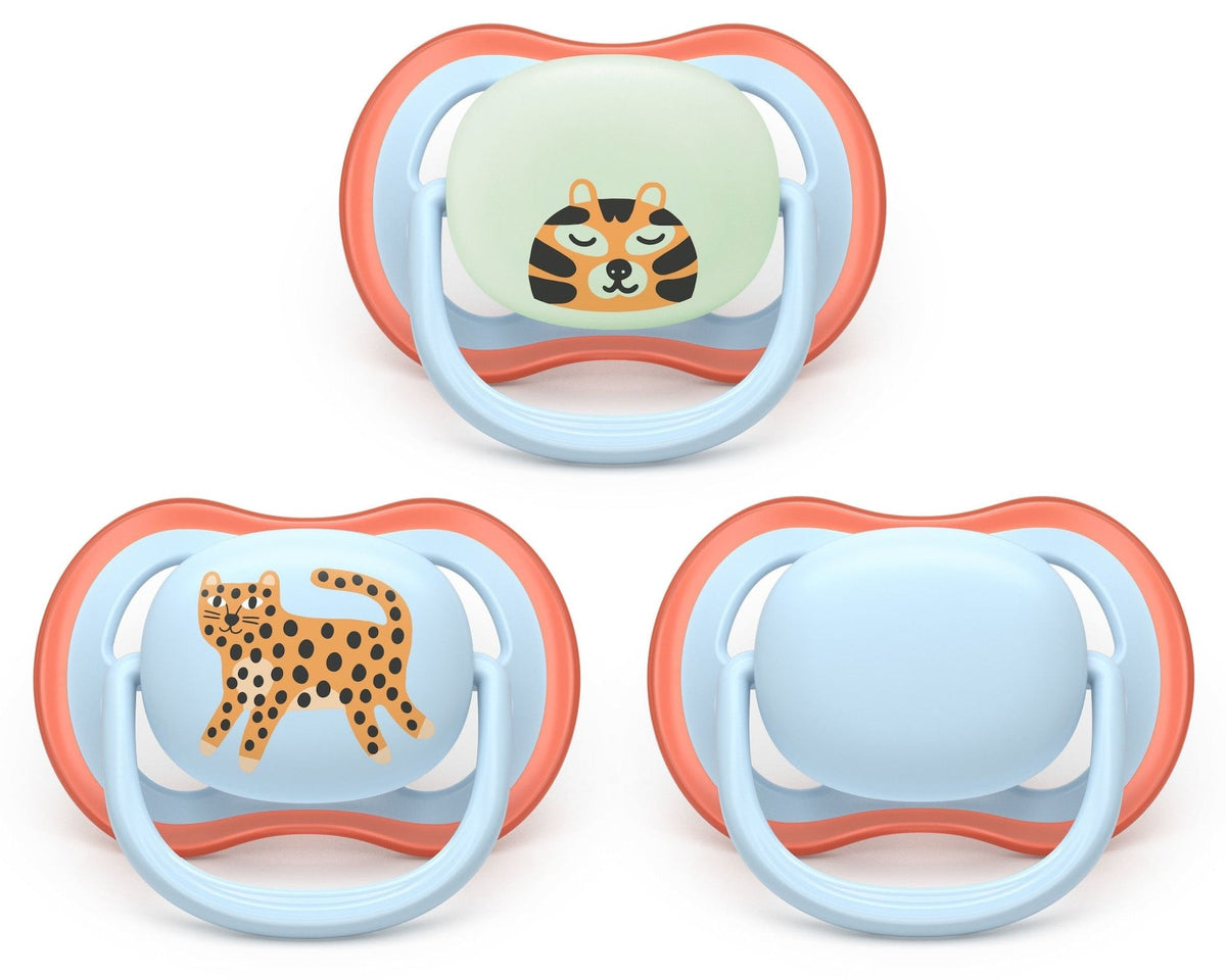 Ultra Air Pacifier 6-18 Months All Day, Leopard, 3-pk