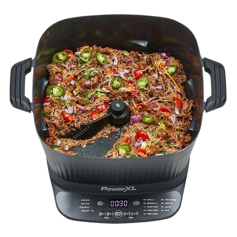 StirMax Digital Programmable Slow/Multi-Cooker with 9 Cooking Pre-Sets, Black