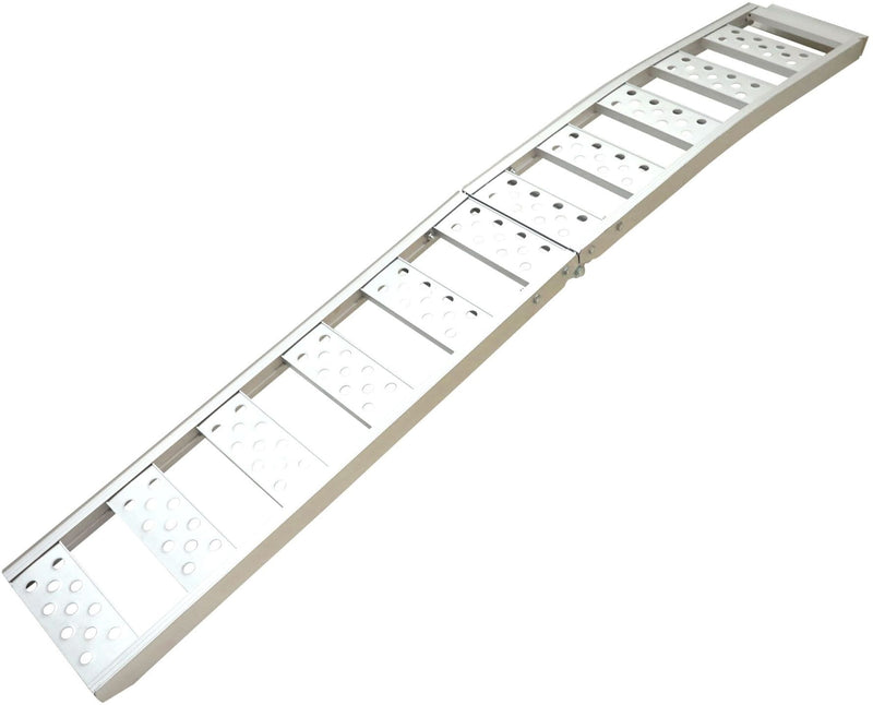 PRIME1 Aluminum Bi-Folding Arched Loading Ramp with Adjustable Straps, 85 x 12-in M3837
