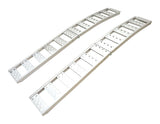 PRIME1 Aluminum Bi-Folding Arched Loading Ramp with Adjustable Straps, 85 x 12-in