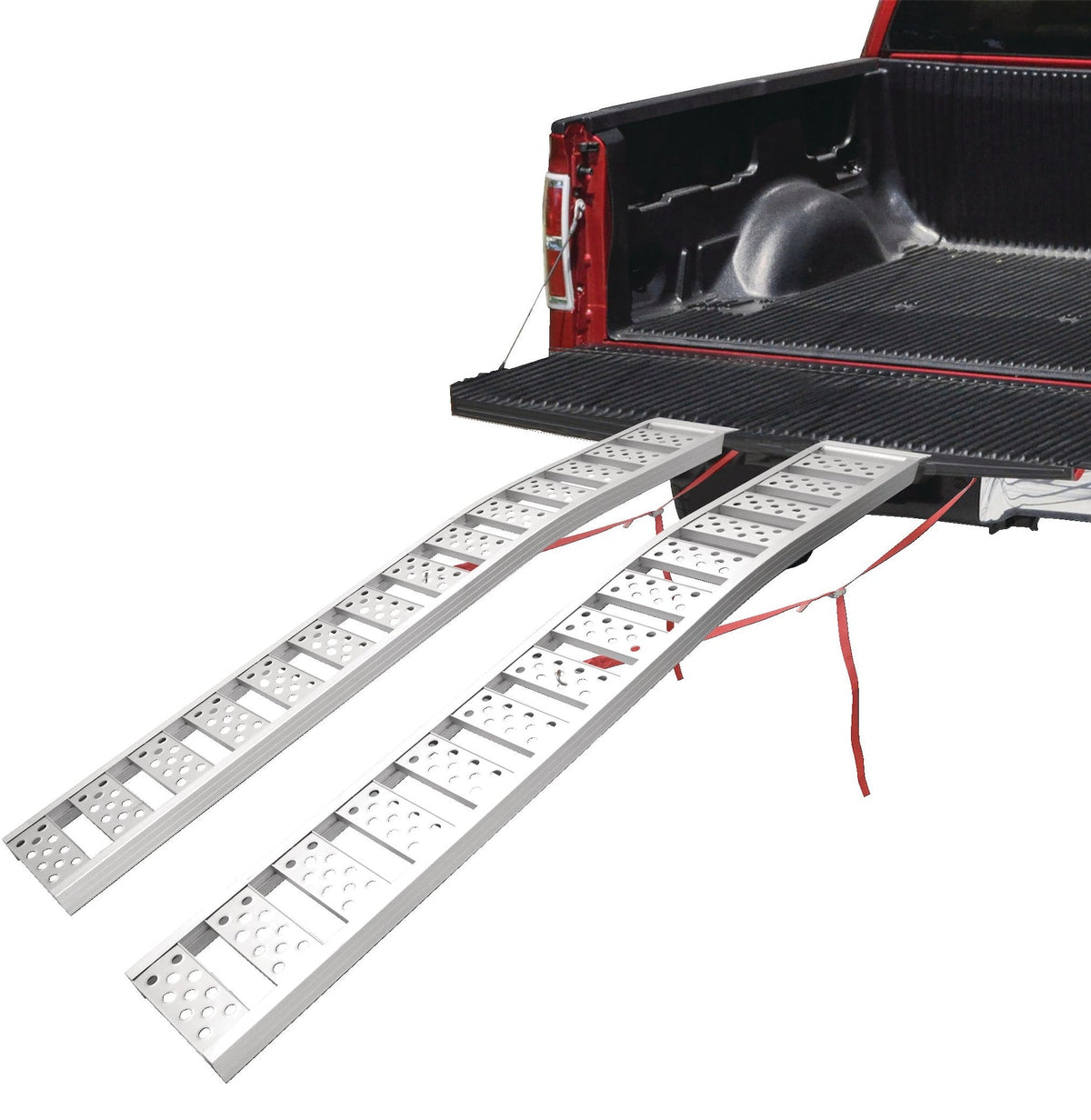 PRIME1 Automotive Accessories UTV/ATV Aluminum Loading Ramps Pair with Adjustable Straps, 90 x 12-in, 2-pc