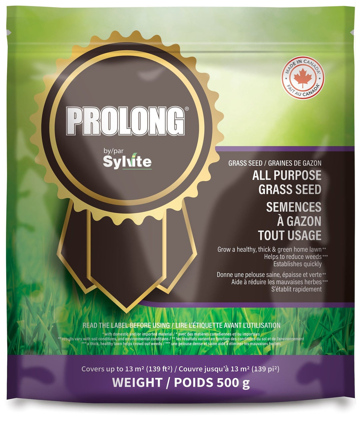 All Purpose Grass Seed, Covers 139 sq. ft., 500-g