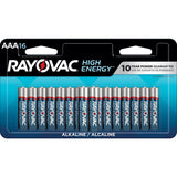 HIGH ENERGY AAA Alkaline Batteries, Long Lasting, All Purpose, 16-pk
