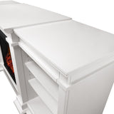 Fresno Electric Media Indoor Electric Fireplace TV Stand, 72-in, 1500W, White