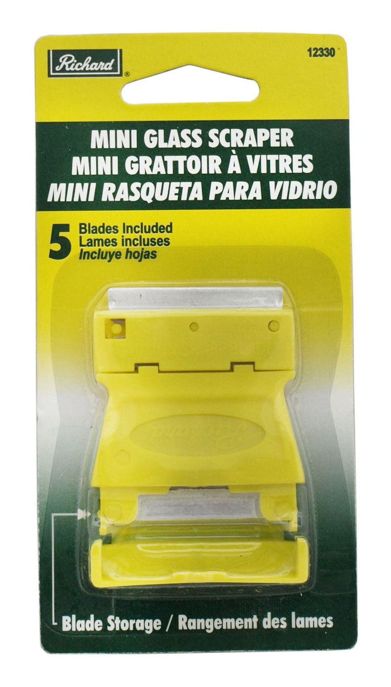 Mini Glass Scraper with Single Edge Razor Blades, 6-pc Q9824