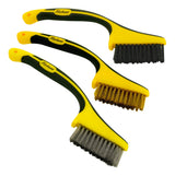 Richard Multi-Surface Mini Metal Wire Bristle Brush Set, Removes Paint/Dirt/Rust, 3-pc