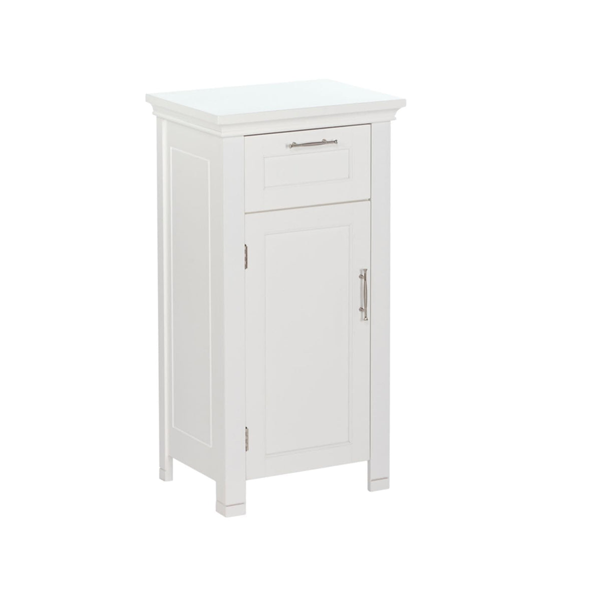 Home Somerset Single Door Bathroom & Laundry Storage Cabinet with Drawer & Adjustable Shelf, White