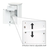 Home Somerset Single Door Bathroom & Laundry Storage Cabinet with Drawer & Adjustable Shelf, White