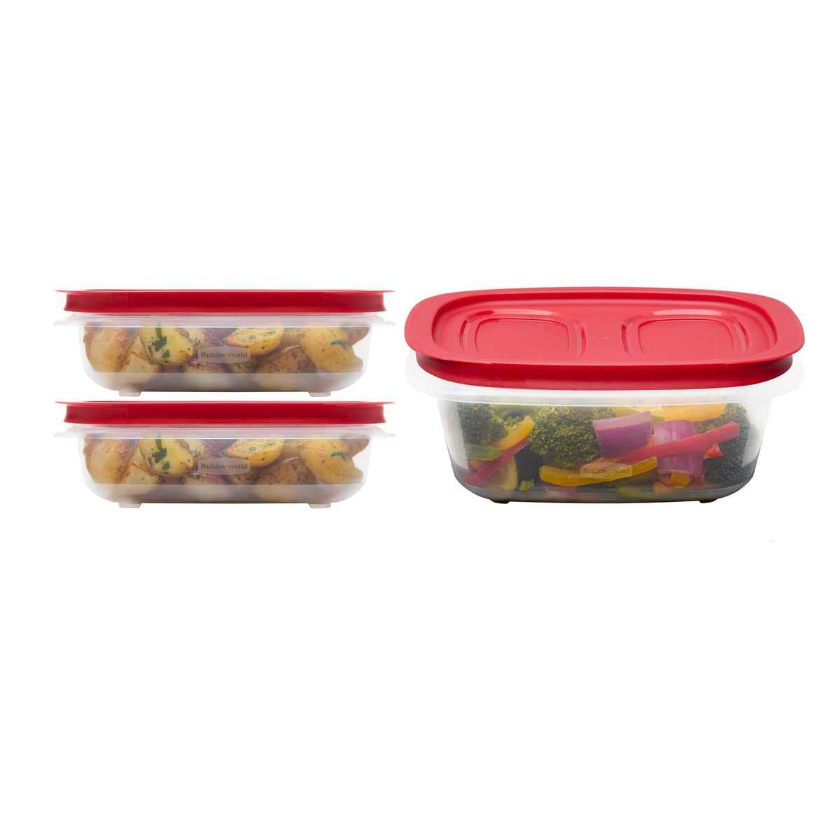 3.57-Cup (2) and 5.26-Cup EasyStore Rectangle Food Storage Containers with Lids, 3 Pack