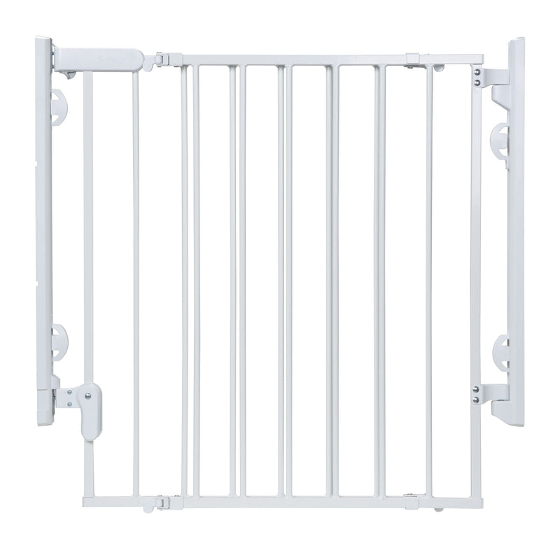 Ready To Install Top of the Stairs Baby Safety Gate, White A6988