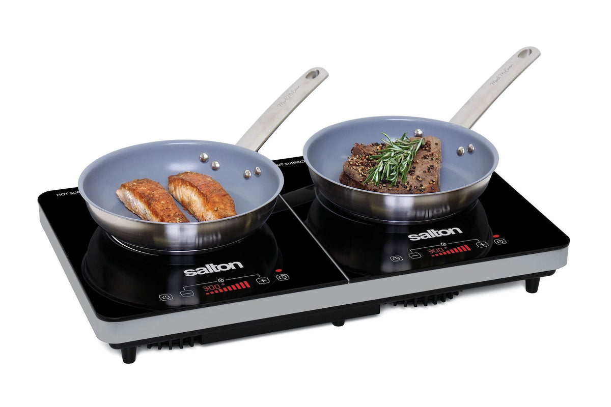 Double Induction Cooktop, LED Display & Touch control with 10 Power Settings