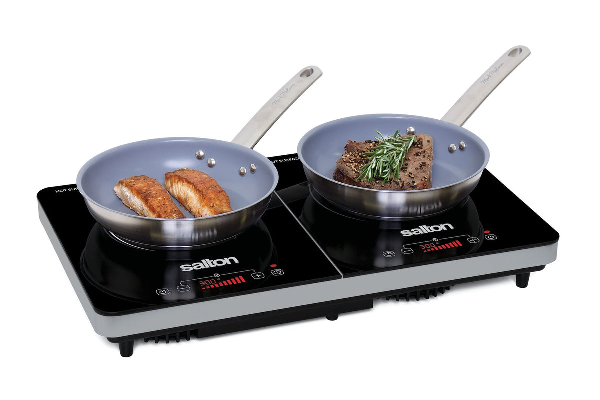 Double Induction Cooktop, LED Display & Touch control with 10 Power Settings