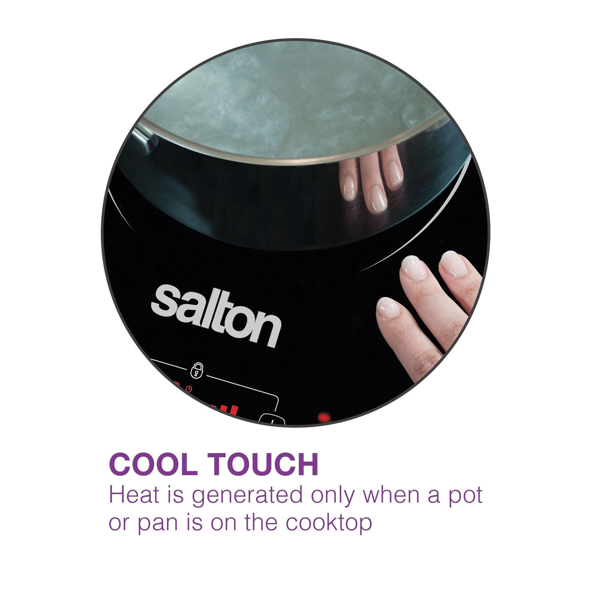 Double Induction Cooktop, LED Display & Touch control with 10 Power Settings