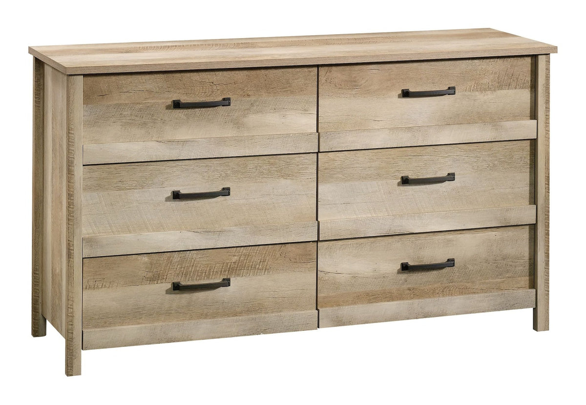 Cannery Bridge 6-Drawer Double Dresser/Chest Bedroom Storage, Lintel Oak Finish