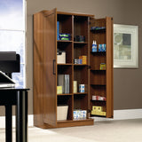 Homeplus 2-Door Storage Cabinet/Pantry with Adjustable Shelves, Sienna Oak Finish