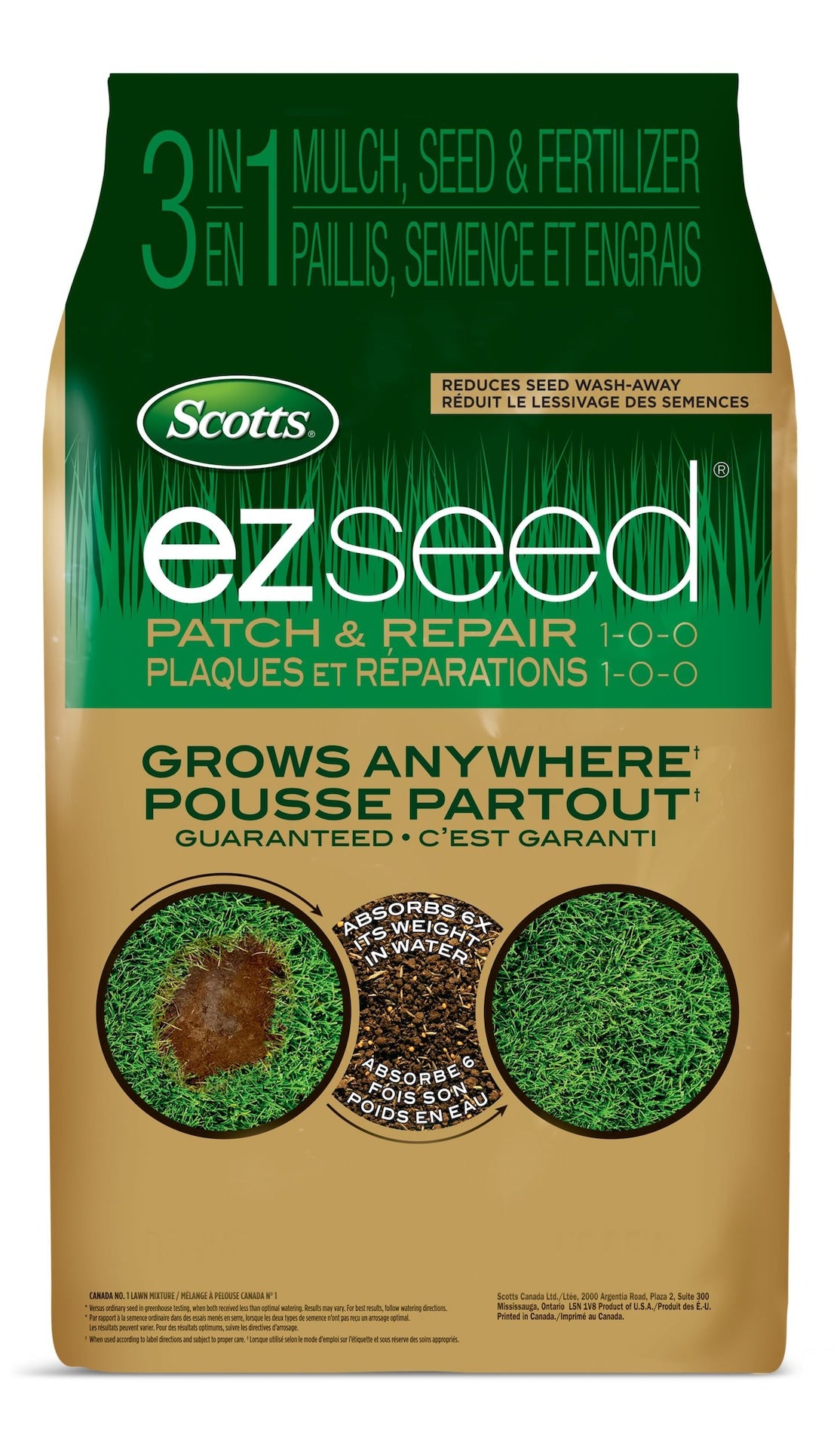 EZ Seed 3-in-1 Patch & Repair Grass Seed & Fertilizer Mix, 1-0-0, 4.5-kg