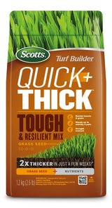Turf Builder Quick + Thick Grass Seed Tough & Resilient Mix, 12-0-0, 1.2-kg