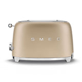 50's Retro Style Wide Slot Pop Up Electric Toaster with 6 Settings, 2-Slice, Champagne