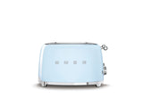 50s Retro Style Wide Slot Pop-up Toaster, 4-Slice, Pastel Blue