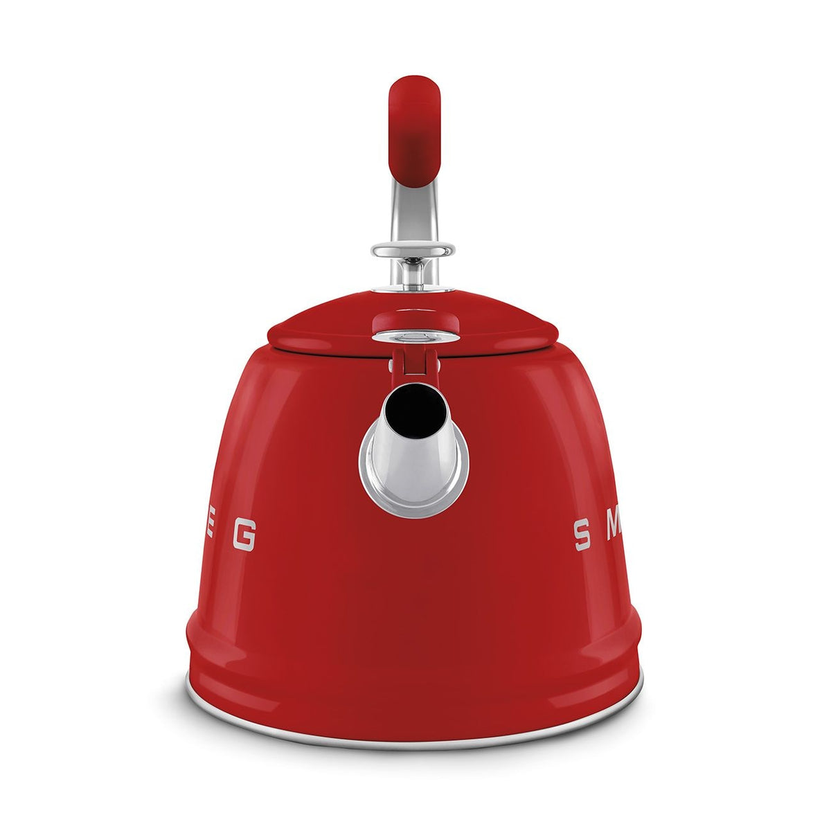 Traditional Stove Top Whistling Kettle, Red, 2.3-L