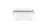 Clear Rectangular Clear Food Storage Container, Nestable, 250-mL