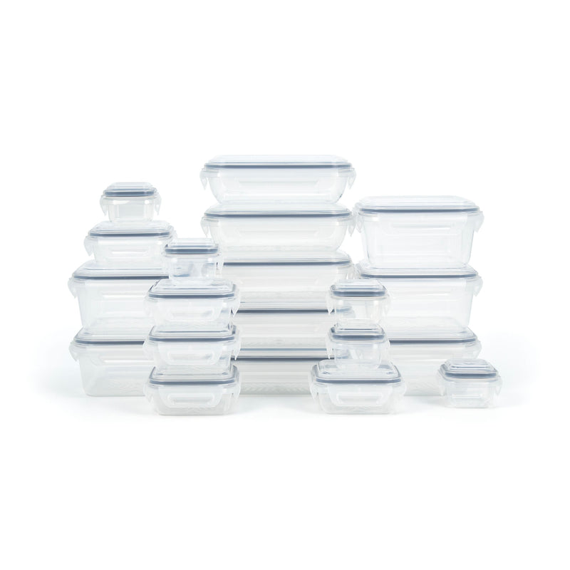 Plastic Food Storage Container Set with Airtight Seal, 20 Count B3763