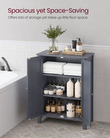 Home Dove Grey Floor Cabinet with 2 Adjustable Shelves