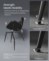 Home Mid-Century Modern Black Dining Chairs Set, 2-pk