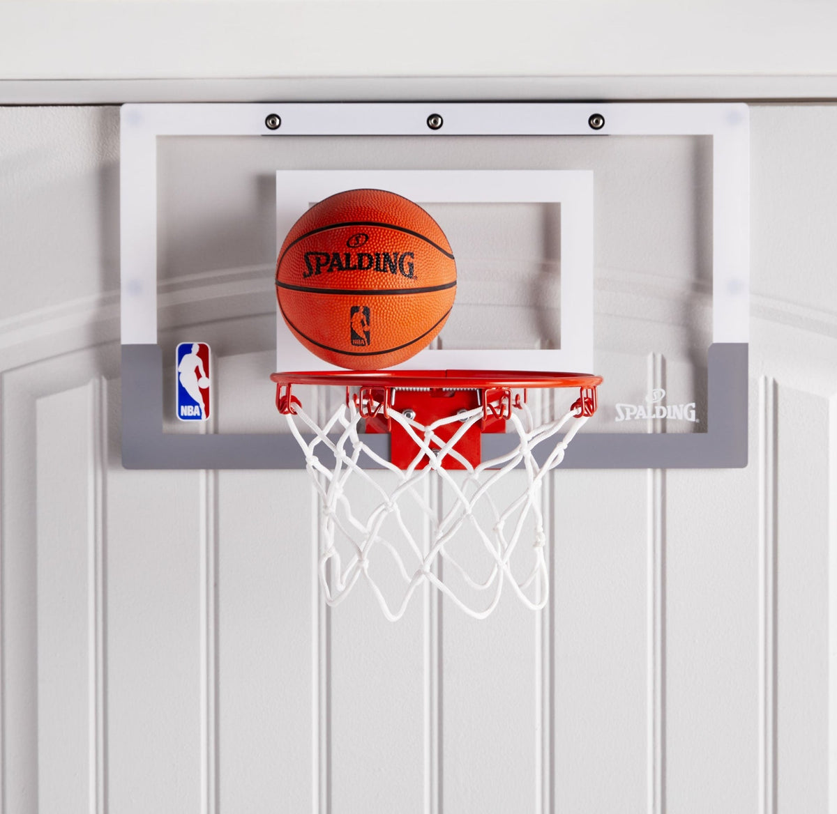 Slam Jam Indoor Over-the-Door Mounting Mini Basketball Hoop & Net with Ball