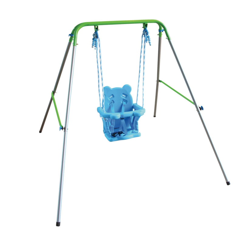 Outdoor Foldable Metal/Steel Swing Set, Ages 12-36 Months, 55-lb Capacity G6305
