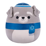 Grey Schnauzer Plush Toy, 8-in, Ages 3+, for Hanukkah