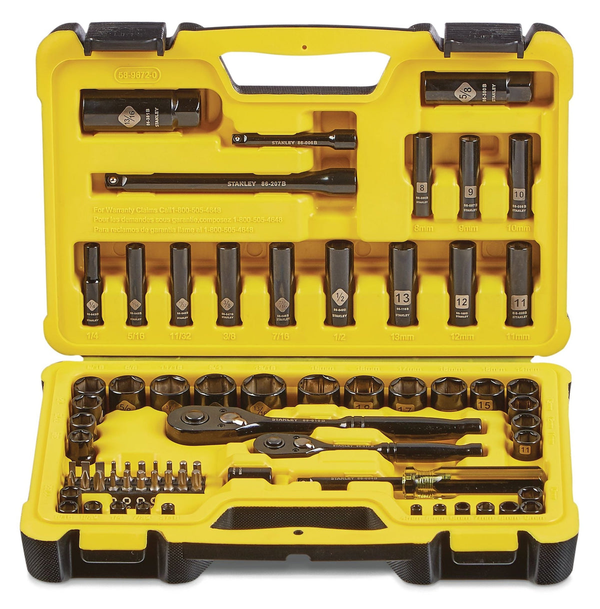 Professional Grade Black Chrome Socket Set, 70-pc, SAE/Metric