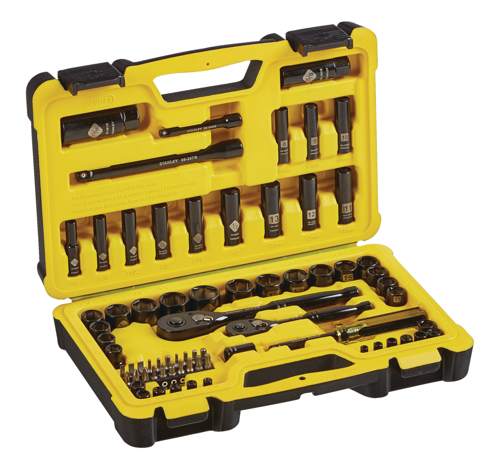 Professional Grade Black Chrome Socket Set, 70-pc, SAE/Metric