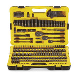 Professional Grade Black Chrome Socket Set, SAE/Metric, 230-pc