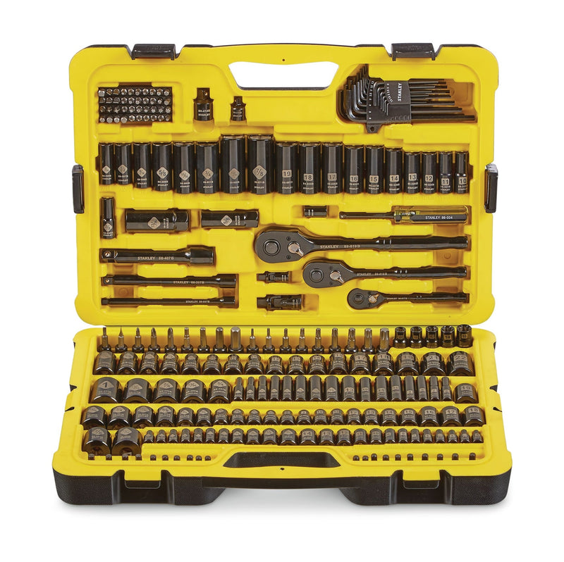 Professional Grade Black Chrome Socket Set, SAE/Metric, 230-pc D4465