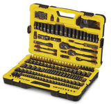 Professional Grade Black Chrome Socket Set, SAE/Metric, 230-pc