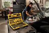 Professional Grade Black Chrome Socket Set, SAE/Metric, 230-pc