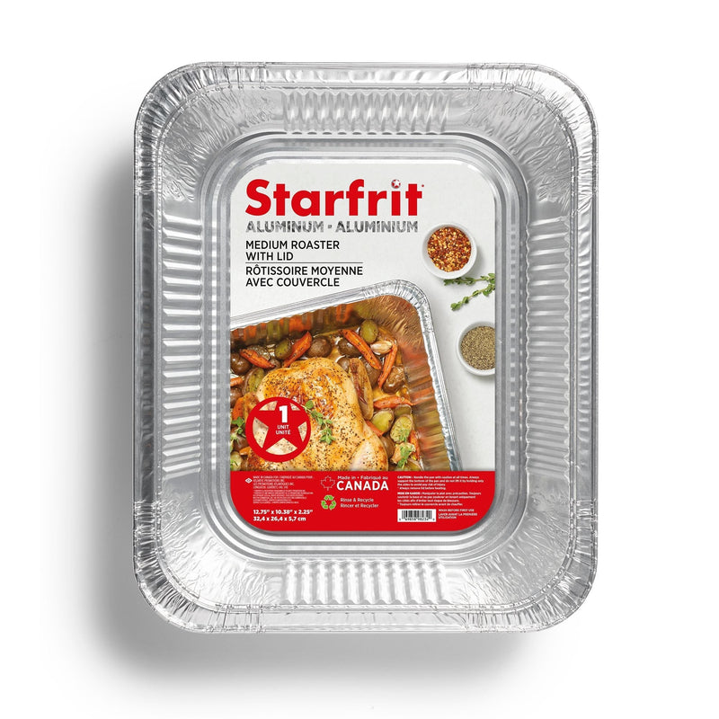 Medium Disposable Aluminum Rack Roaster with Board Lid G169